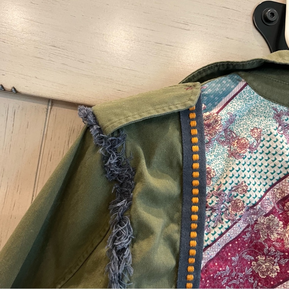 Matilda Jane Green Patchwork Utility Jacket Size … - image 6